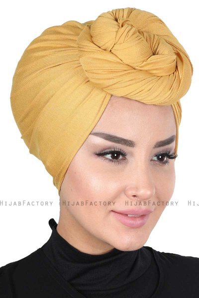 Sigrid - Hijab Coton Moutarde - Ayse Turban