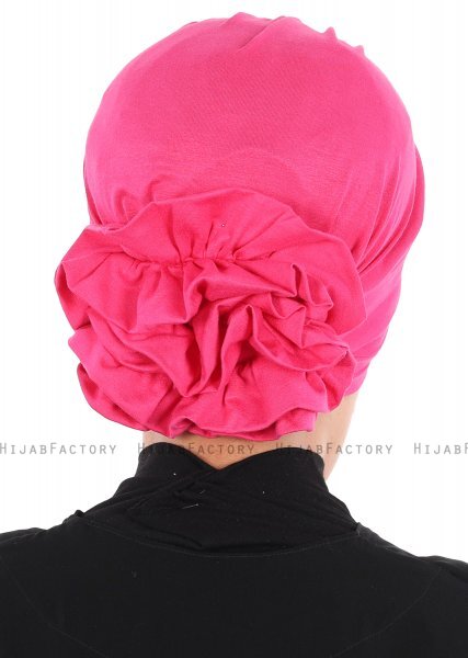 Monica - Turban En Coton Fuchsia - Ayse Turban