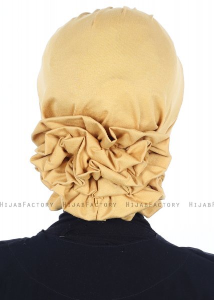 Monica - Turban En Coton Moutarde - Ayse Turban