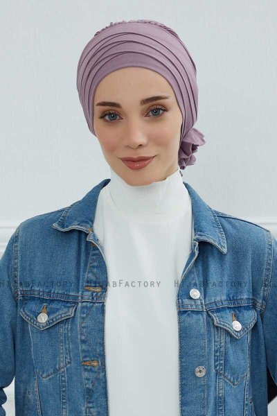 Monica - Turban En Coton Lilac