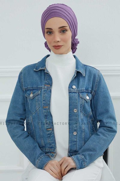Monica - Turban En Coton Violet