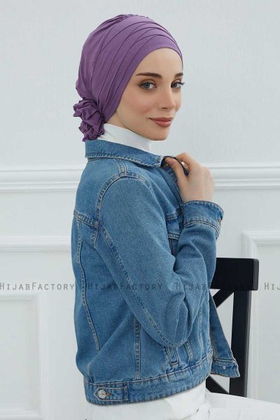 Monica - Turban En Coton Violet