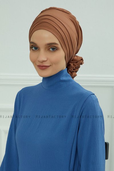 Monica - Turban En Coton Caramel