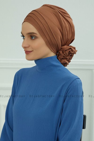 Monica - Turban En Coton Caramel