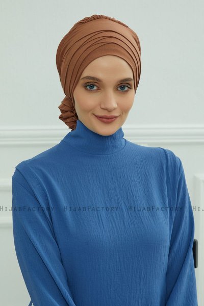 Monica - Turban En Coton Caramel