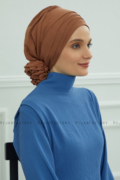 Monica - Turban En Coton Caramel