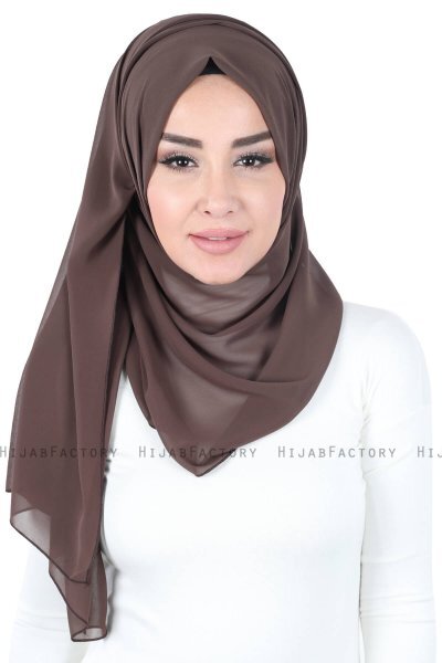 Joline - Hijab Chiffon Premium Marron