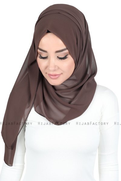 Joline - Hijab Chiffon Premium Marron