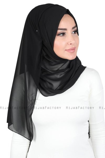 Joline - Hijab Chiffon Premium Noir