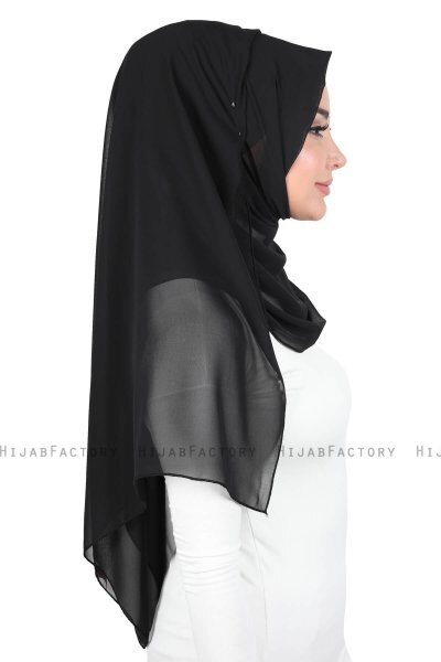 Joline - Hijab Chiffon Premium Noir