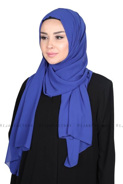 Joline - Hijab Chiffon Premium Bleu