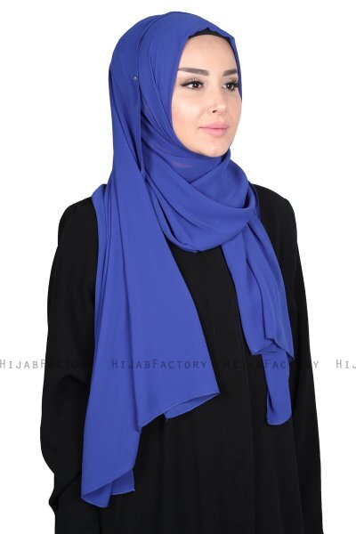 Joline - Hijab Chiffon Premium Bleu