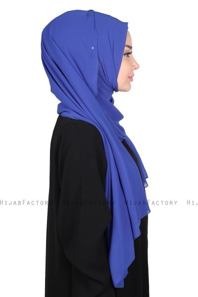 Joline - Hijab Chiffon Premium Bleu
