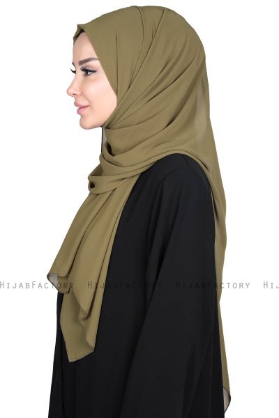 Joline - Hijab Chiffon Premium Kaki