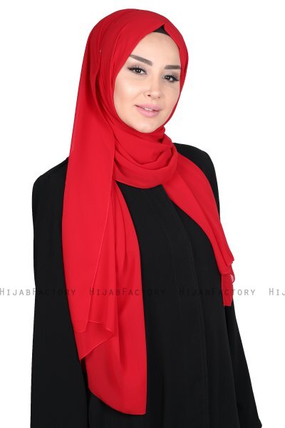 Joline - Hijab Chiffon Premium Rouge