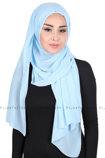 Joline - Hijab Chiffon Premium Bleu Clair