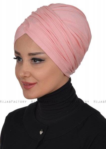 Fiona - Turban En Coton Vieux Rose - Ayse Turban