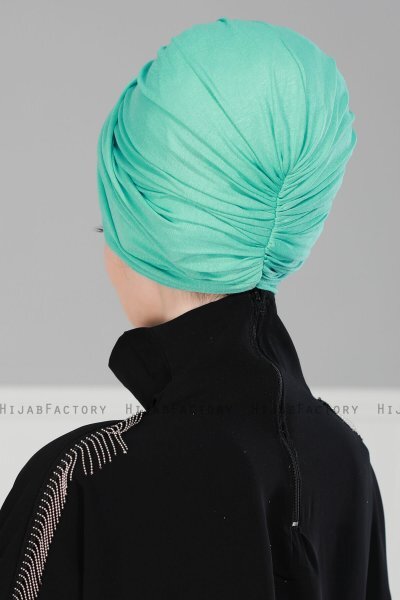 Fiona - Turban En Coton Turquoise - Ayse Turban