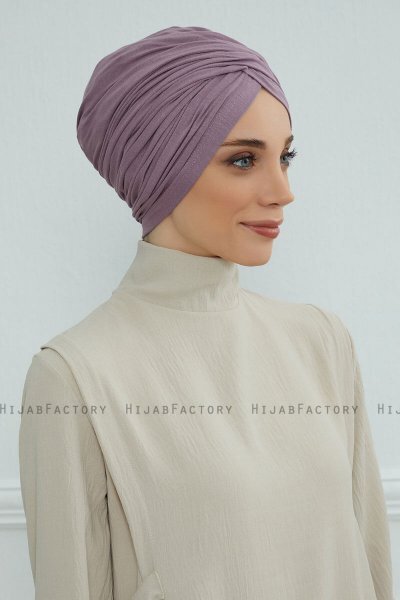 Fiona - Turban En Coton Lilac