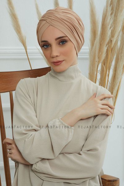 Fiona - Turban En Coton Sand