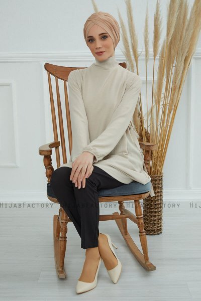 Fiona - Turban En Coton Sand
