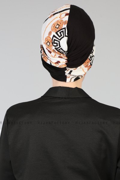 Fiona - Turban En Coton Black Elegant