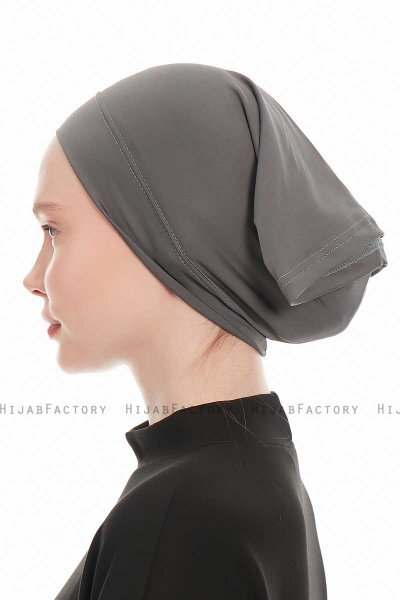 Emine - Bonnet Hijab Gris Foncé