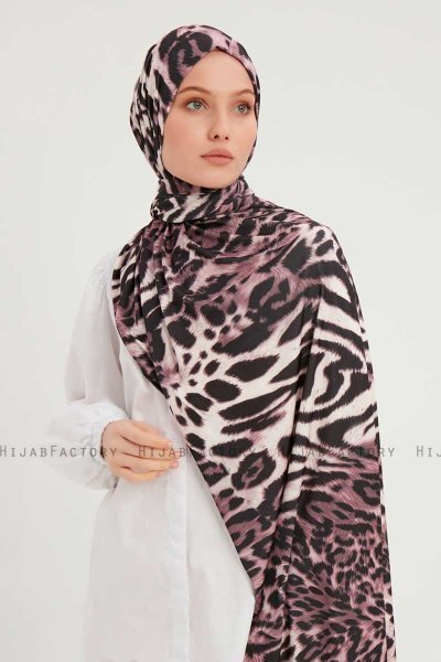 Ayten - Hijab À motifs Violet