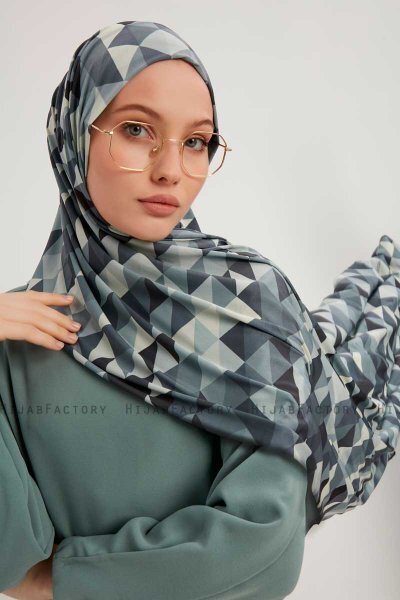 Banou - Hijab À motifs Indigo