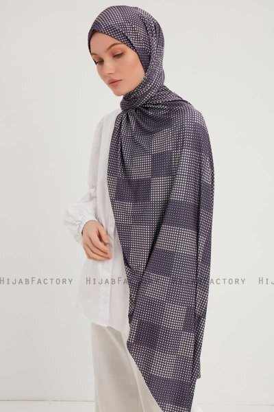 Nurgul - Hijab À motifs Violet