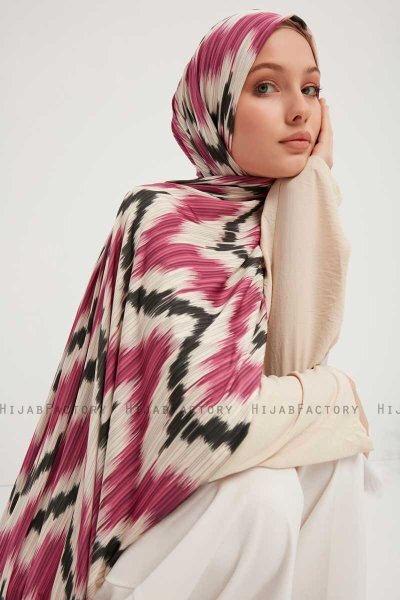 Tansu - Hijab À motifs Rose Foncé