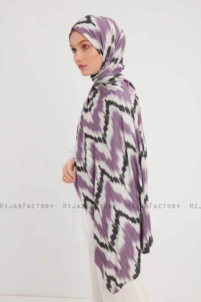 Tansu - Hijab À motifs Violet