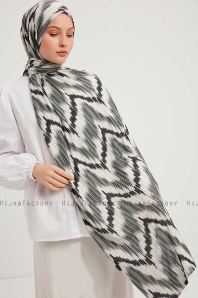 Tansu - Hijab À motifs Anthracite