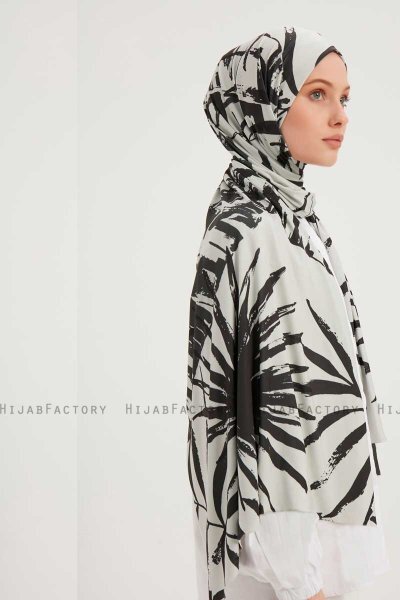 Ezmeray - Hijab À motifs Anthracite