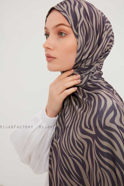 Hafiz - Hijab À motifs Violet