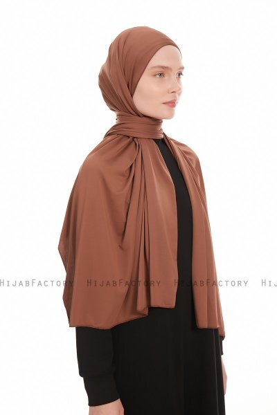 Farah - Hijab Jersey Marron