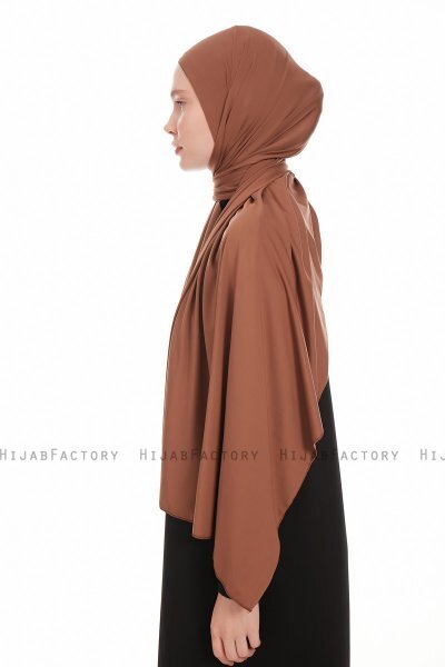 Farah - Hijab Jersey Marron