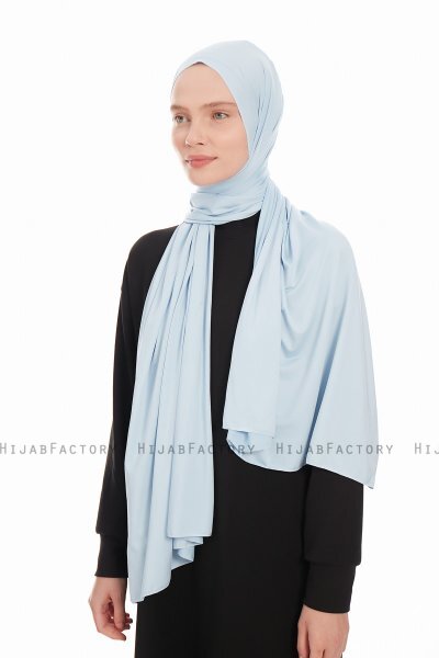 Farah - Hijab Jersey Bleu Clair