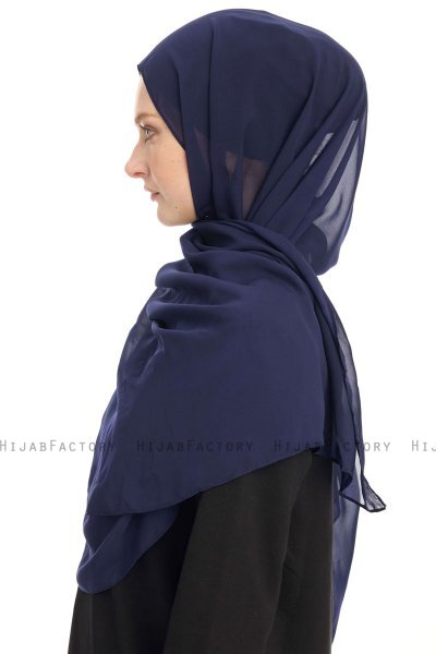 Chiffon Hijab - Bleu Marin
