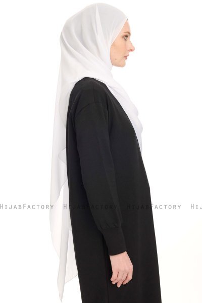 Chiffon Hijab - Blanc
