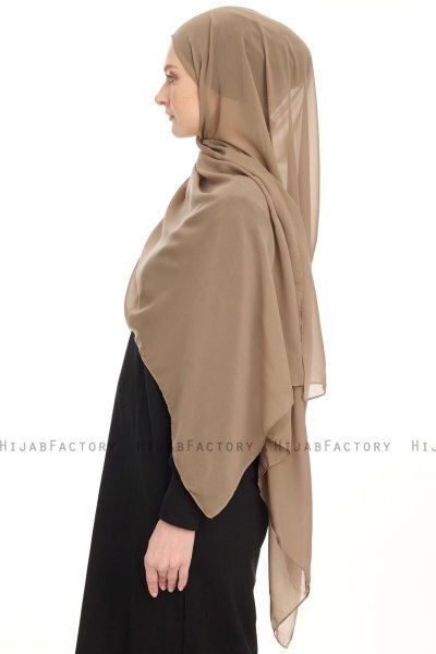 Chiffon Hijab - Taupe Foncé