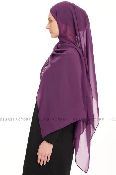 Chiffon Hijab - Violet Foncé