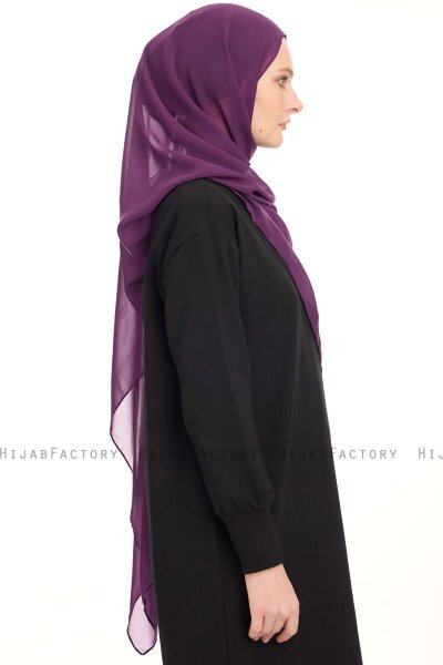 Chiffon Hijab - Violet Foncé