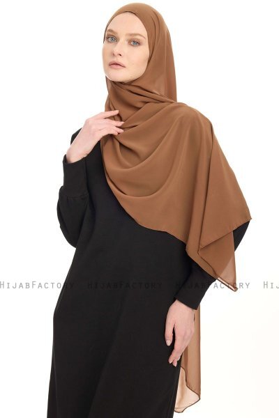 Chiffon Hijab - Marron Clair