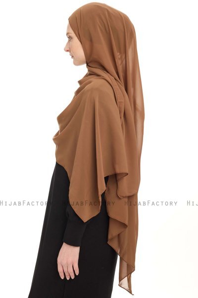 Chiffon Hijab - Marron Clair