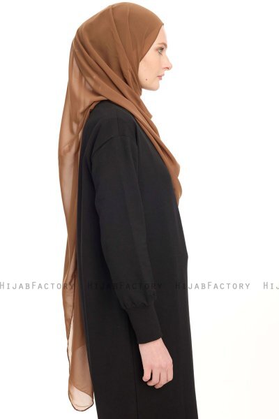 Chiffon Hijab - Marron Clair