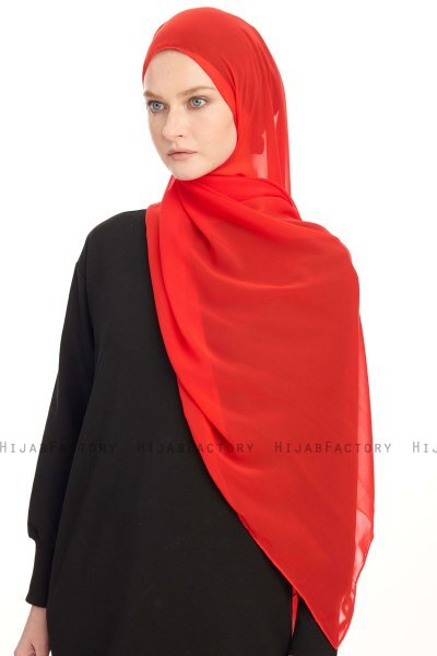 Chiffon Hijab - Rouge