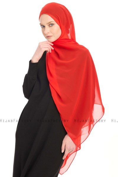 Chiffon Hijab - Rouge