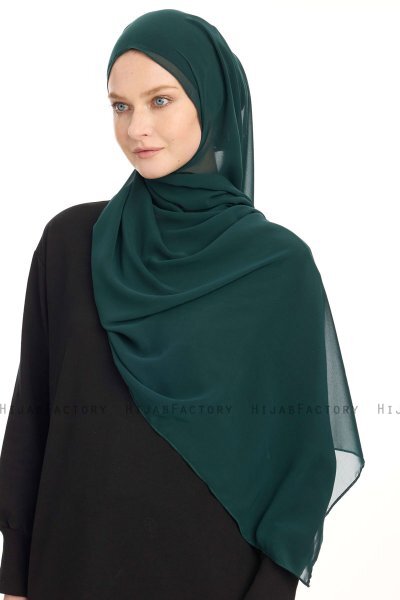 Chiffon Hijab - Vert Foncé