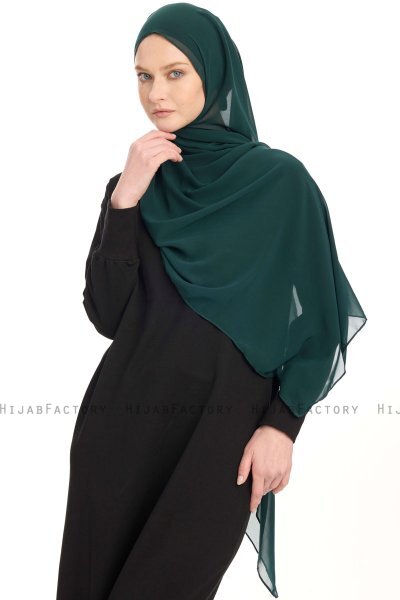 Chiffon Hijab - Vert Foncé